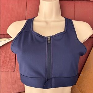 Nike Zip Front Training Sports Racerback Bra Blue DD1205-410 Women’s Size M